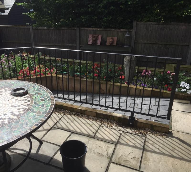 Garden railings installed by LMA Welding
