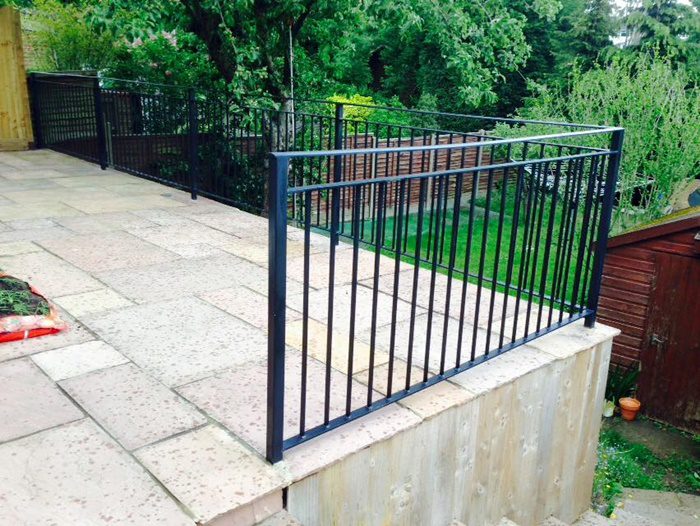 Garden metal railings