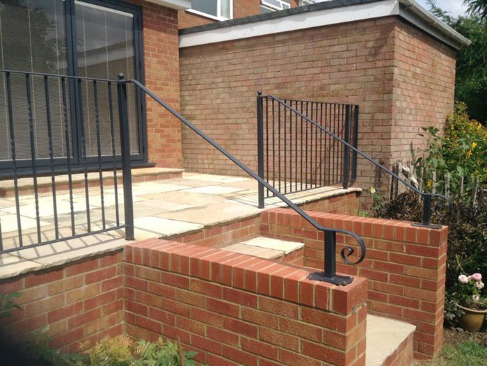 Garden steel railings