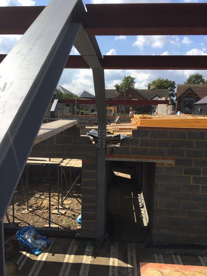 Steel beams for a new house