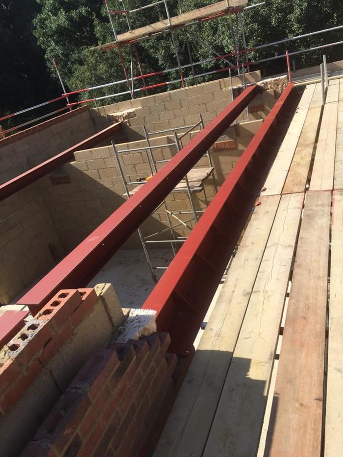 Steel beams installed by LMA Welding